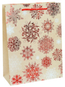 Пакет M Волшебные снежинки 18х24х8,5см