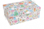 Коробка прямоугольник Зимние единороги 15х10х5см