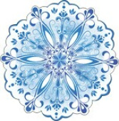 Украшение на скотче Снежинка (10шт)