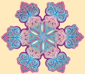 Украшение на скотче Снежинка (20шт)