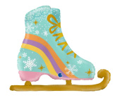 Шар-фигура 27"69 см, фольга Новогодние коньки