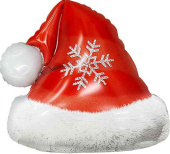 Шар 28"71 см, фольга Новогодний колпачок