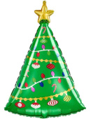 Шар фольга фигура Елка новогодняя нарядная 20" 50см