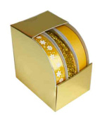 Лента текстиль набор 15х3м Золото (уп3)