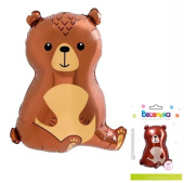 Шар фольга фигура животные Лесной медведь 22'' 56см/ВС 19975P 1207-5736 Шар фольга фигура животные Лесной медведь 22'' 56см/ВС 19975P 1207-5736