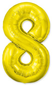Шар фольга Цифра 40"Fm Slim Золото Gold "8"