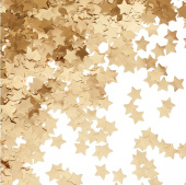 Конфетти фольга Звезда, Золото, Хром, 1,5 см, 50 г