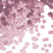 Конфетти фольга Звезда, Розовый, Хром, 1,5 см, 50 г