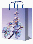 Пакет бумажный S 12х15 Стеклянные цветы