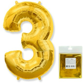 Шар фольга Цифра 40"Fm Золото Gold "3" 1207-4814