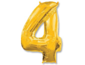 Шар фольга Цифра 40"Fm Золото Gold "4" 1207-4815