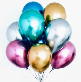 Шар латекс без рисунка 12"/Sp розница ХРОМ (без скидки)