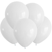 Шар латекс без рисунка 12"ВП пастель Белый (100шт)