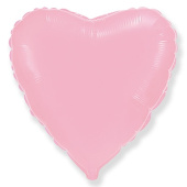 Шар фольга без рисунка 18"Fm сердце пастель Розовый Pink 1204-0538 Шар фольга без рисунка 18"Fm сердце пастель Розовый Pink 1204-0538