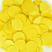 Конфетти круг тишью Желтый 1см 50г /ВосВес