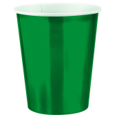Стаканы бумажные 250мл Зеленый металлик (уп6) ВВ
