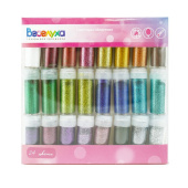 Глиттер Блестки ассорти в баночках для творчества 24 цвета