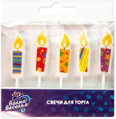 Свеча для торта на пиках фигурная Объемные (уп5) ВВ