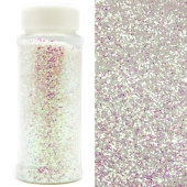 Конфетти шестиугольники фольга Белый голография 90гр