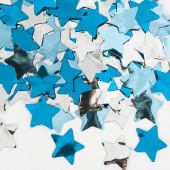 Конфетти звезда фольга Голубой микс 1 5см 50г /Hexing