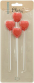 Свечи для торта 3 см, 4 шт., на пиках Сердце