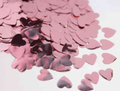 Конфетти фольга Сердце Металлик Розовое Золото 1,5см 50г