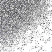 Конфетти фольга Цилиндры Металлик Серебро 0,2см 20г