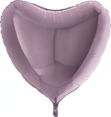 Шар фольга без рисунка 36"/GR сердце металлик Сиреневое Lilac