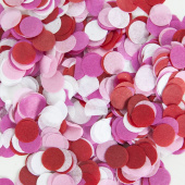 Конфетти круг тишью Ярко-розовый микс 1см 50г Hexing_конфетти