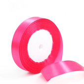 Лента атлас 20ммх22,85м Ярко-розовый
