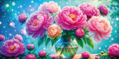Конверт для денег Пионы