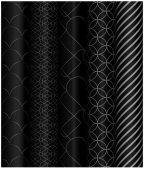 Бумага лист 70х100см Pattern on black ассорти 5 дизайнов