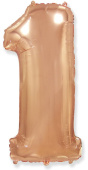 Шар фольга Цифра 40''Fm Розовое Золото Rose Gold "1" 1207-3249 (упак) Шар фольга Цифра 40''Fm Розовое Золото Rose Gold "1" 1207-3249 (упак)