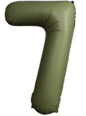 Шар фольга Цифра 40"Fm SLIM Olive Green "7" (упак) B901917MOL