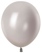 Шар латекс без рисунка 12"512 металлик Серебро (100шт)