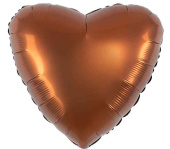 Шар фольга без рисунка 18"AG Сердце Бохо Терракота