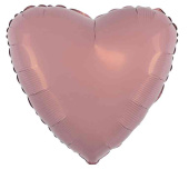Шар фольга без рисунка 18"AG Сердце Бохо Пустынная роза