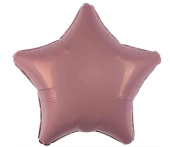 Шар фольга без рисунка 18"AG Звезда Пустынная роза