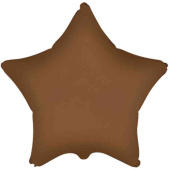 Шар фольга без рисунка 18"Fm звезда сатин матовый Шоколад Choco Brown 1204-1606 Шар фольга без рисунка 18"Fm звезда сатин матовый Шоколад Choco Brown 1204-1606