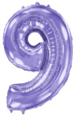 Шар фольга Цифра 40"Fm Сиреневый Lilac "9"