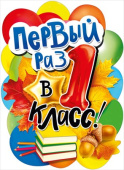 Плакат А2 Первый раз в 1 класс!