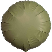 Шар фольга без рисунка 18"Fm круг матовый Оливковый Olive Green