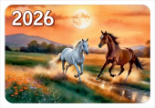 Календарь 2026 карманный (две лошади)