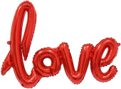 Шар фольга Буквы надпись 41''102смFL LOVE красный