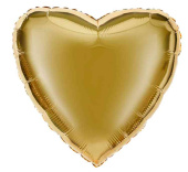 Шар фольга без рисунка 18"Fm сердце металлик Светлое золото