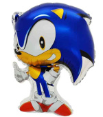 Шар фольга мини Ежик Аниме Синий 17" 43смFL