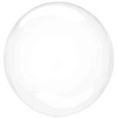 Шар баббл без рисунка 24"Deco прозрачный (10шт) (синяя упаковка)