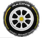 Шар фольга с рисунком 18"FL круг Гоночное колесо