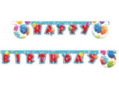 Гирлянда-буквы 220 см Happy birthday Шарики сверкающие Гирлянда-буквы 220 см Happy birthday Шарики сверкающие