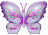 Шар фольга фигура Воздушная бабочка Сиреневый 40" 102смFL (упак)